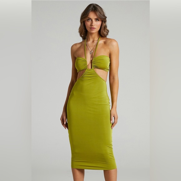 Showpo heath cut out halter neck midi dress - Picture 2 of 10